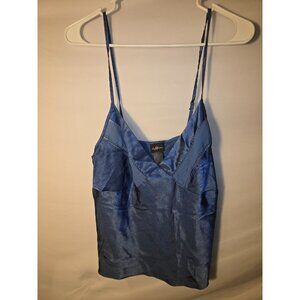 Secret Treasures Blue Silky Satin Cami Camisole Blue Sexy fairy Size Large 12/14